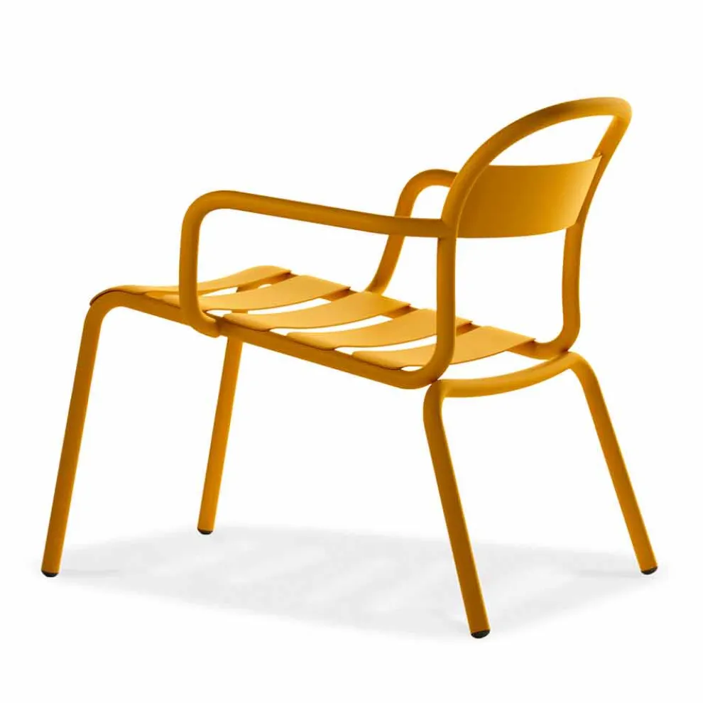 Stapelbare Outdoor Chaise Longue aus Aluminium Made in Italy, 2 Stück - Shyla