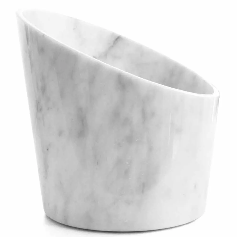 Wein- oder Champagner-Glacette aus weißem Carrara-Marmor Made in Italy - Ciotti