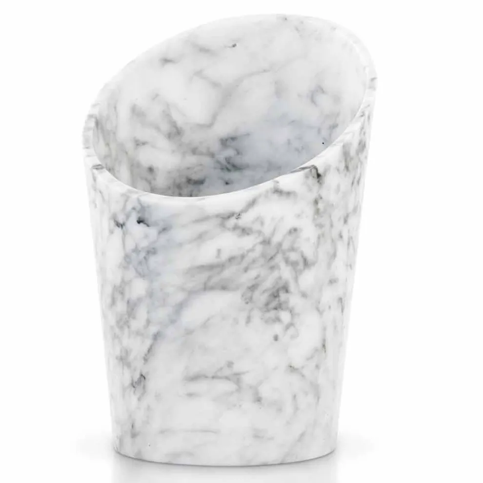 Wein- oder Champagner-Glacette aus weißem Carrara-Marmor Made in Italy - Ciotti