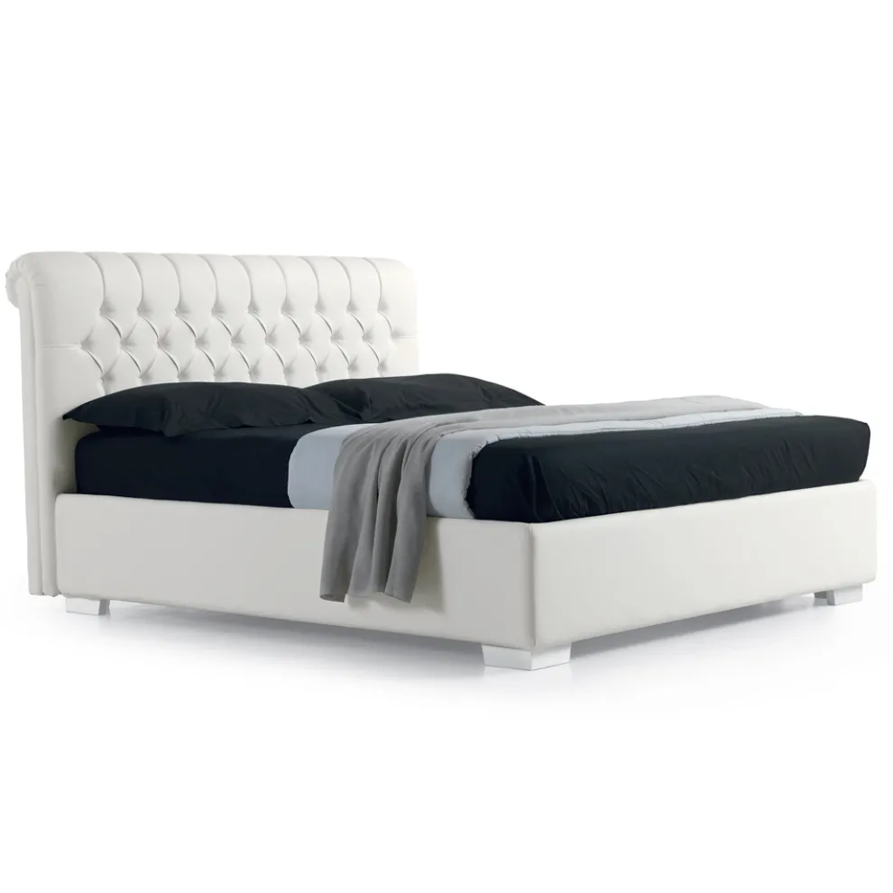 Modernes Doppelbett aus Kunstleder mit Contentiore - Ozzano