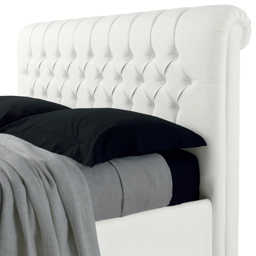 Modernes Doppelbett aus Kunstleder mit Contentiore - Ozzano