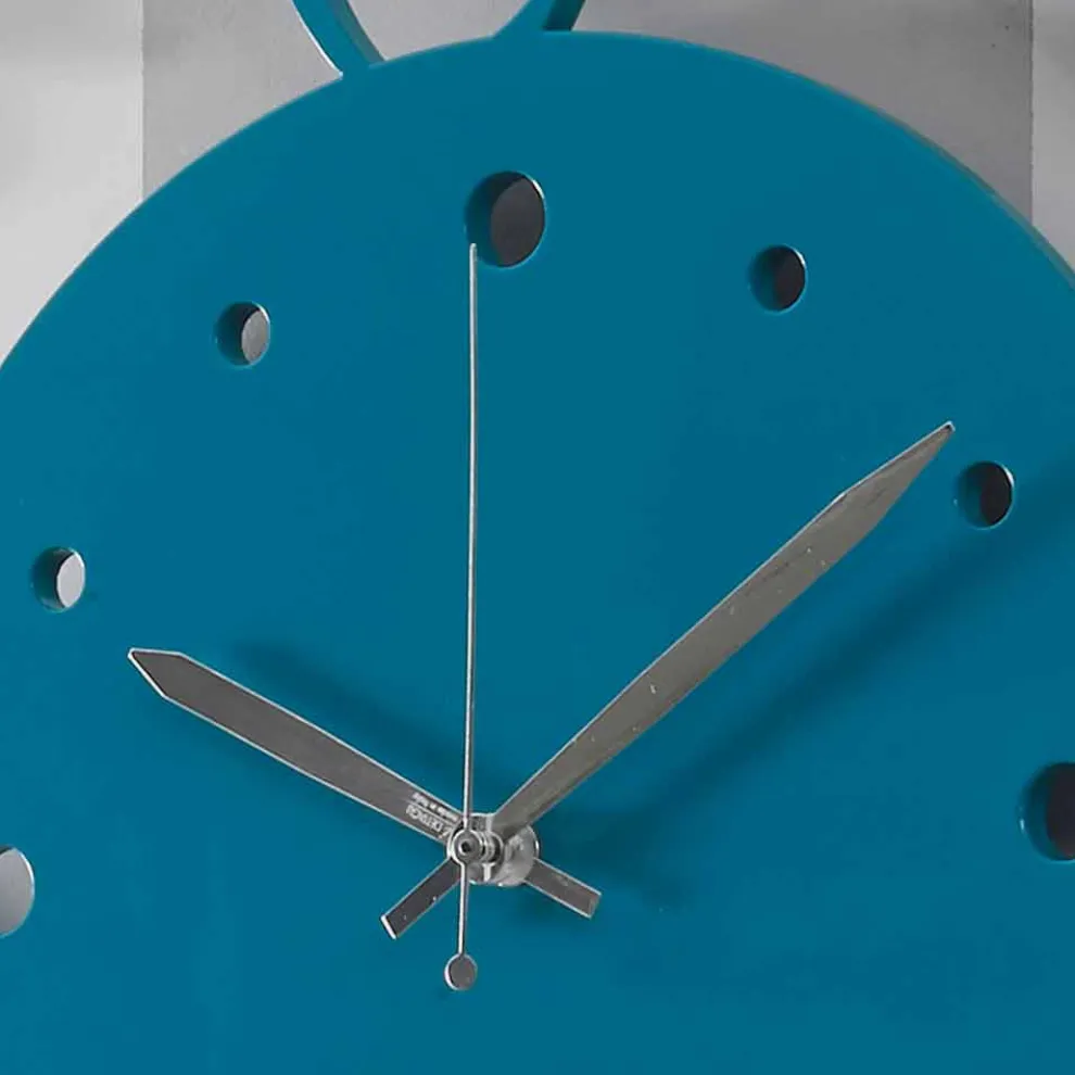 Große moderne farbige runde hölzerne Wanduhr - Infondoalmar