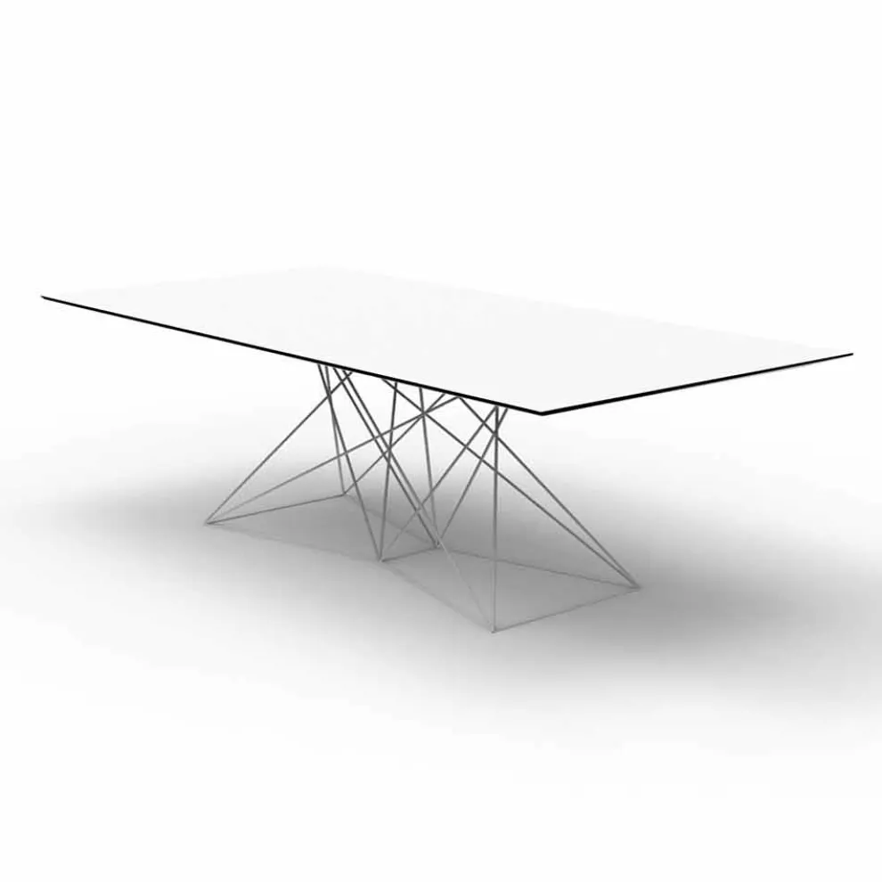 Moderner Gartentisch aus HPL und Edelstahl Faz Vondom