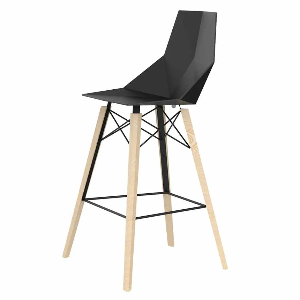 Indoor Barhocker in Holz und Kunststoff Verschiedene Farben - Faz Wood von Vondom