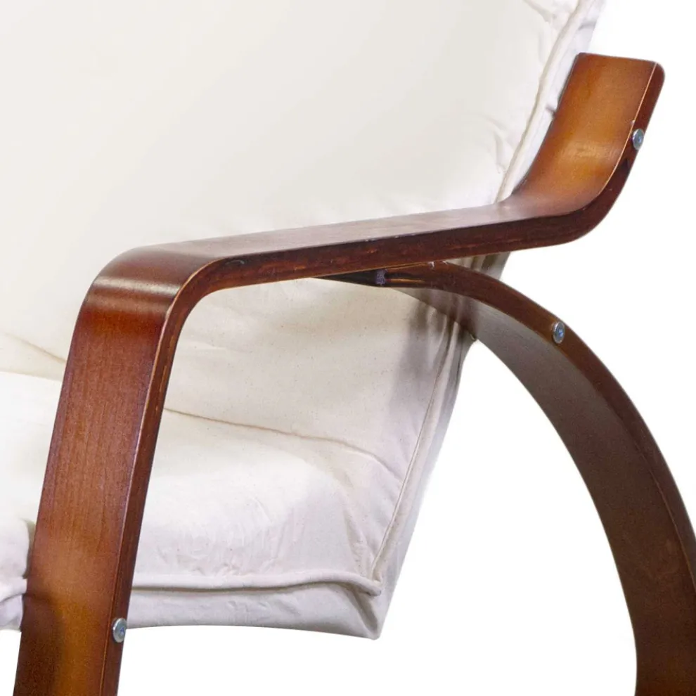 Indoor-Schaukel aus Birkenholz und Stoff - Abissi