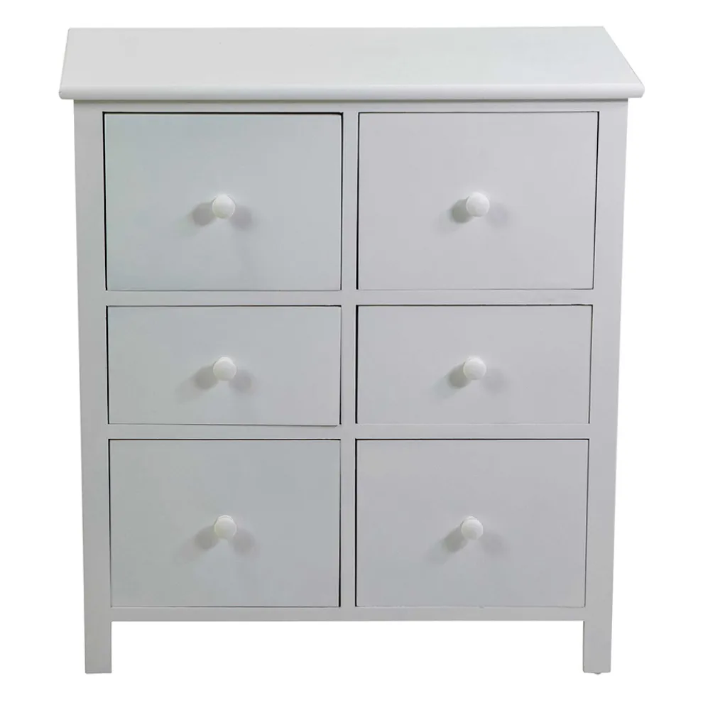 Indoor-Schrank aus Holz mit 6 Schubladen - Qualle