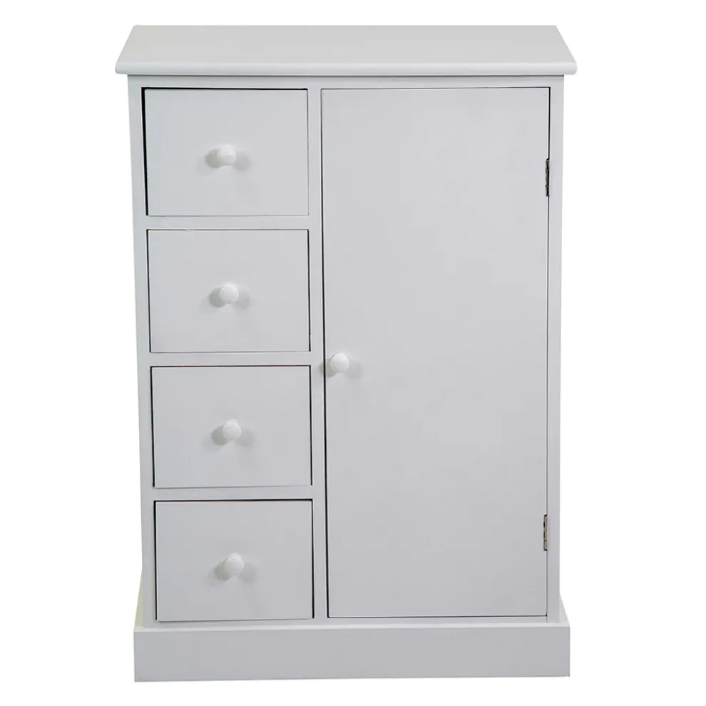 Indoor-Schrank aus Holz mit 1 Tür und 4 Schubladen - Meduse