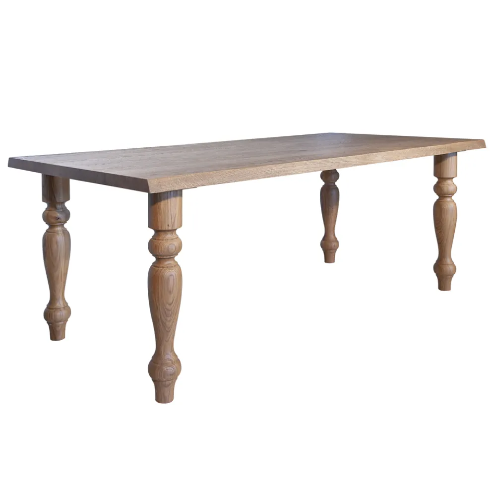 Indoor-Tisch mit Platte und Beinen aus Eiche Made in Italy - Geolier