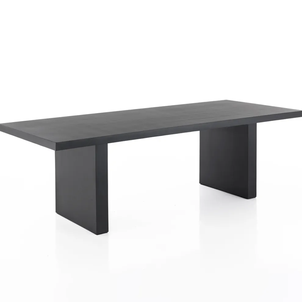 Innen- und Außentisch aus Zementharz – Aquamarin