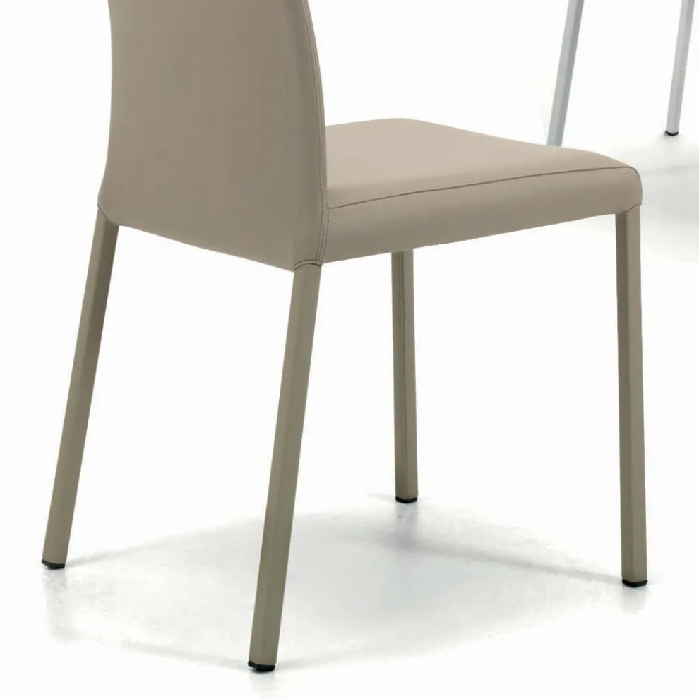 Innenstuhl mit Struktur und Sitz aus beschichtetem Stahl, hergestellt in Italien – Padua