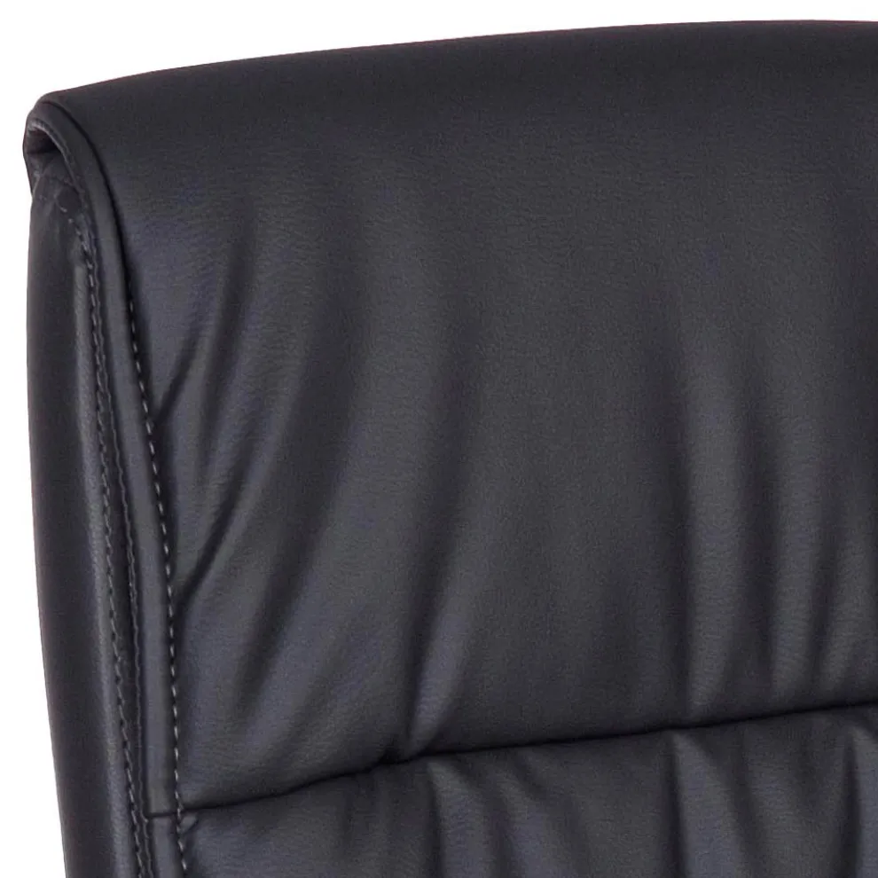 Sled Bürostuhl Stahl und Kunstleder mit Armlehnen 2 Stück - Monaldo