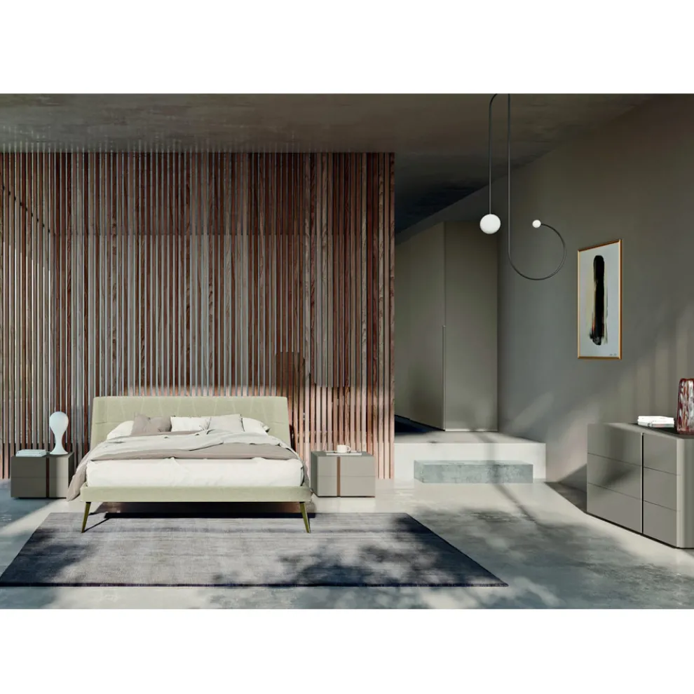 Schlafzimmer mit 4 Elementen Moderner Stil Made in Italy Hohe Qualität - Minorco