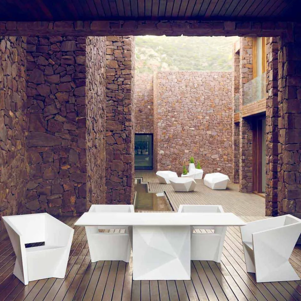 Vondom Faz weiß lackierter Outdoor-Sessel, modernes Design