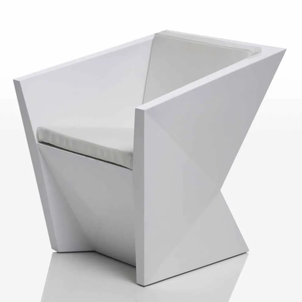 Vondom Faz weiß lackierter Outdoor-Sessel, modernes Design