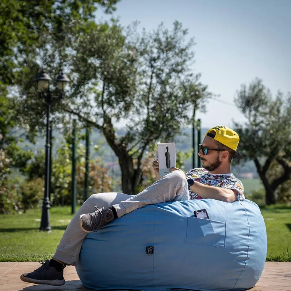 Runder Gartenhocker mit abnehmbarem wasserdichtem Nylon - Mambo