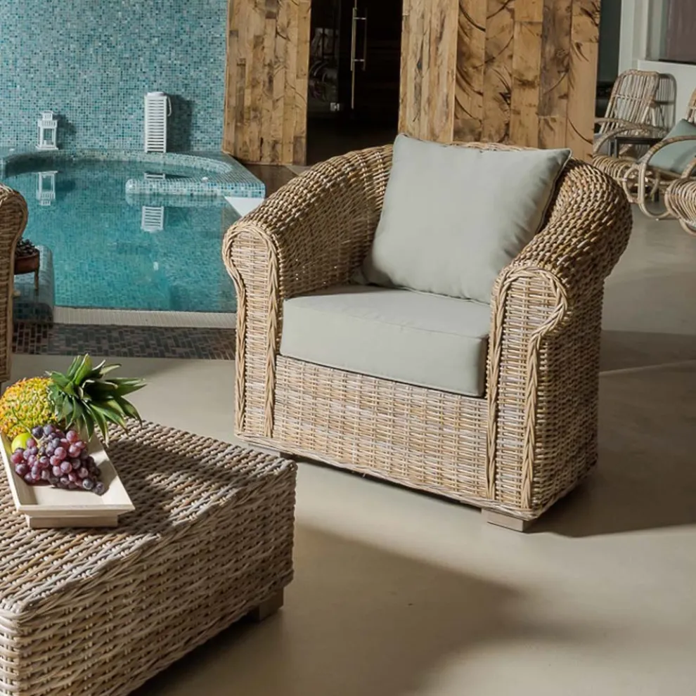 Outdoor-Sessel in Kubù mit Kissen inklusive - Isildur