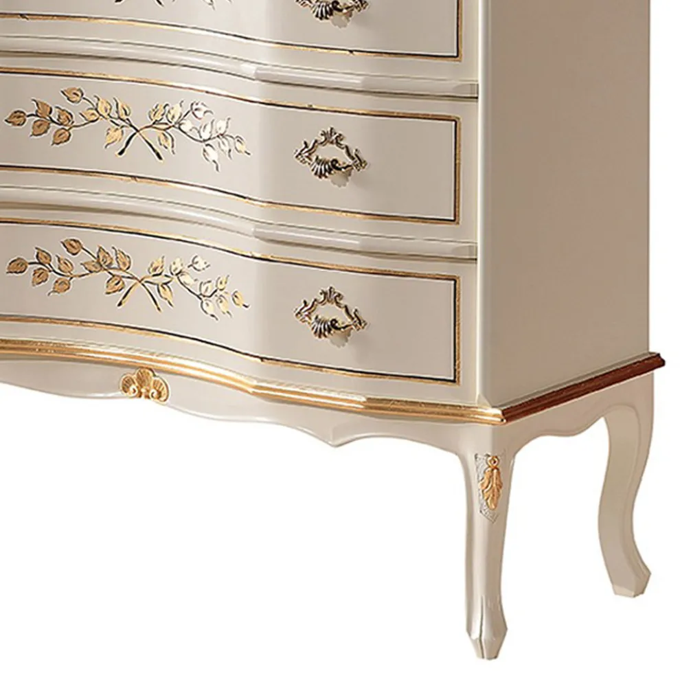 Kommode im klassischen Stil aus Holz mit 3 Schubladen Made in Italy - Elegant