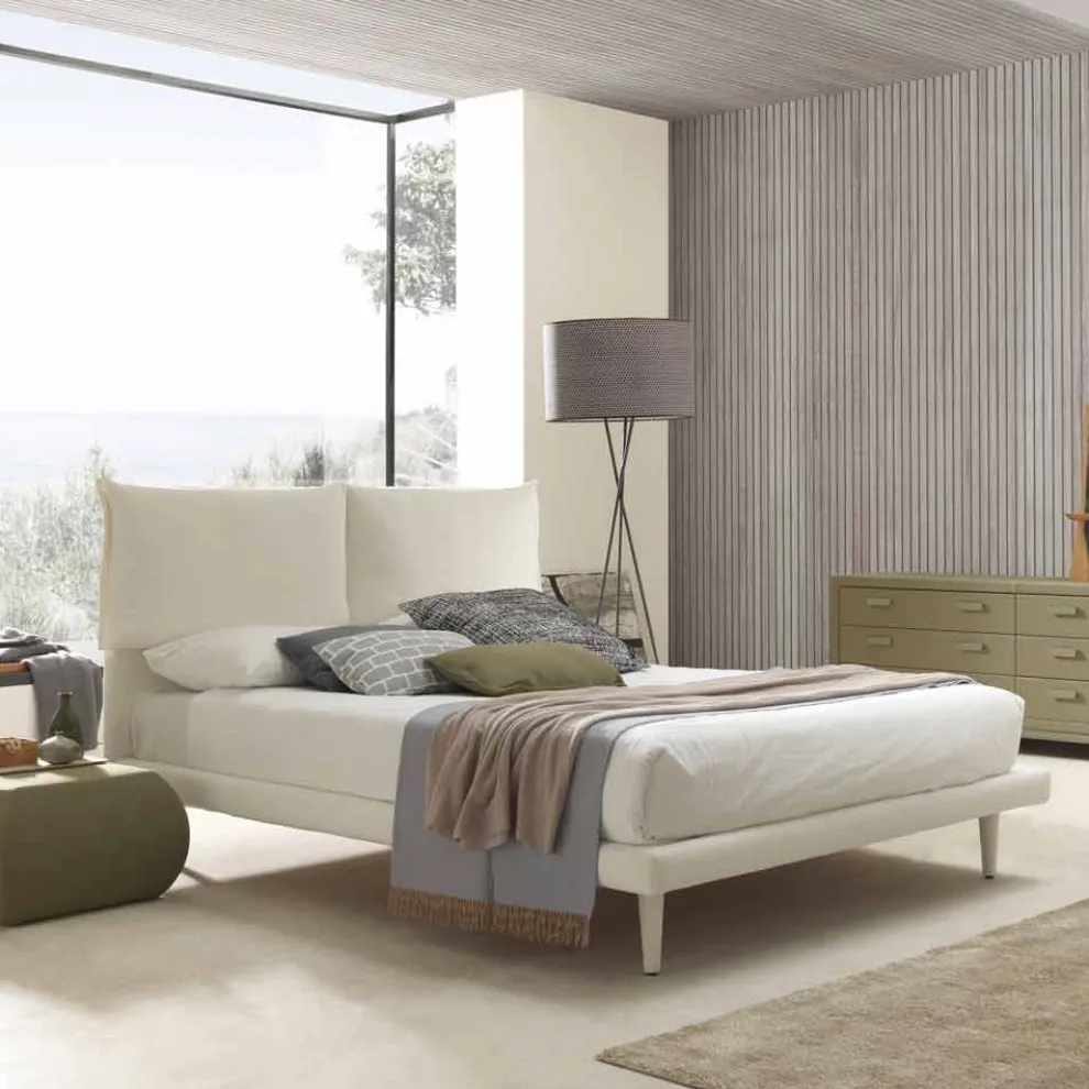 Modernes Doppelbett, mit dünnem Untergestell und ohne Box, Iorca von Bolzan