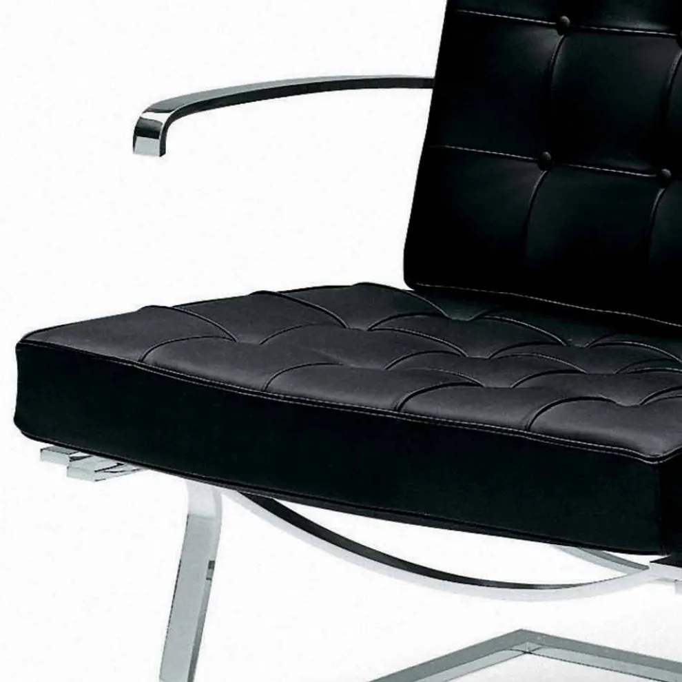 Bürosessel aus Leder mit Stahlstruktur Made in Italy - Speranza