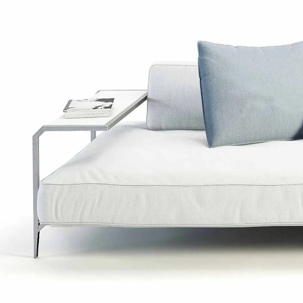 Outdoor-Sofa gepolstert in modernem Design Stoff Made in Italy - Arkansas