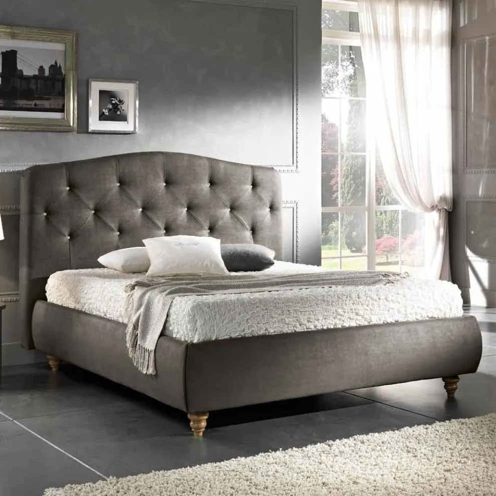 Gepolstertes Doppelbett  mit Aufbewahrungsbox 160x190/200cm Leone