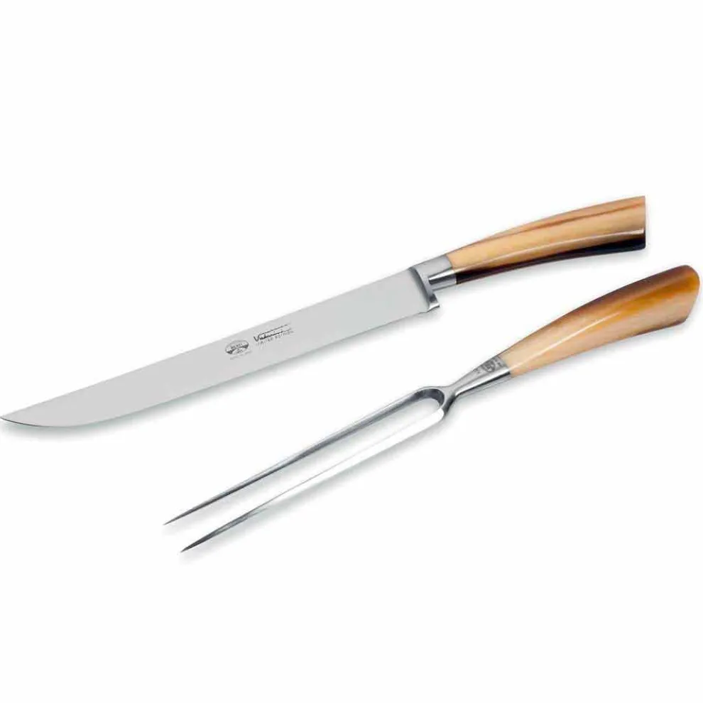 Bratenmesser und Gabel, Berti Exklusiv für Viadurini - Careno