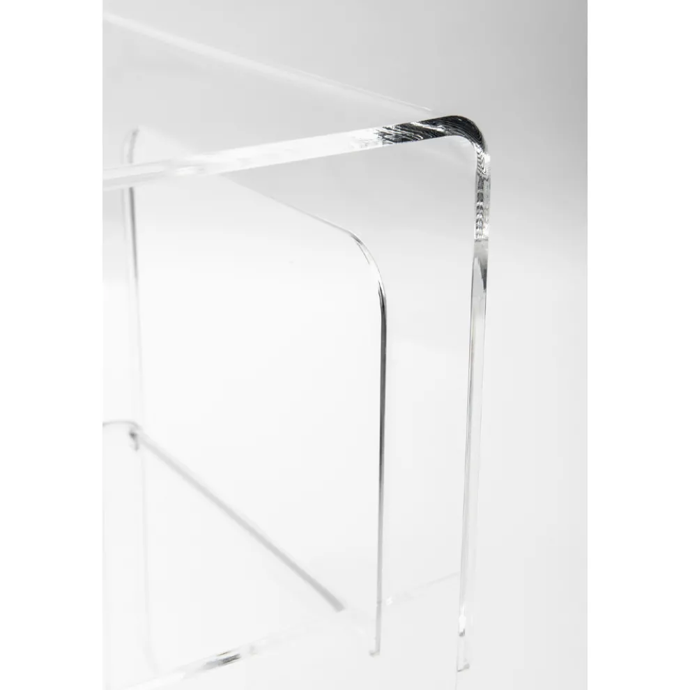 Nachttisch aus transparentem oder geräuchertem Plexiglas Made in Italy - Lollao