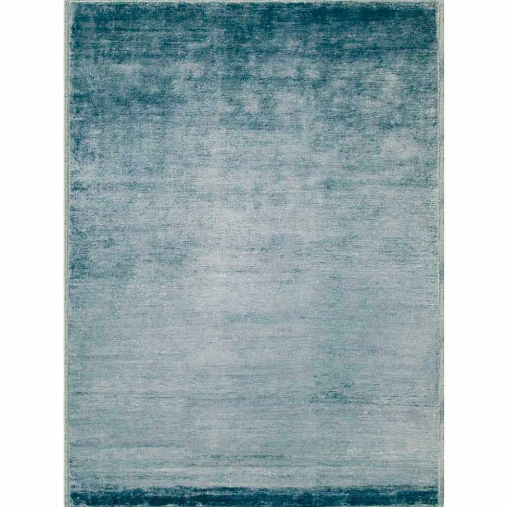 Farbiger und moderner Designteppich aus Baumwolle und Seide 2 Dimensionen - Zefiro