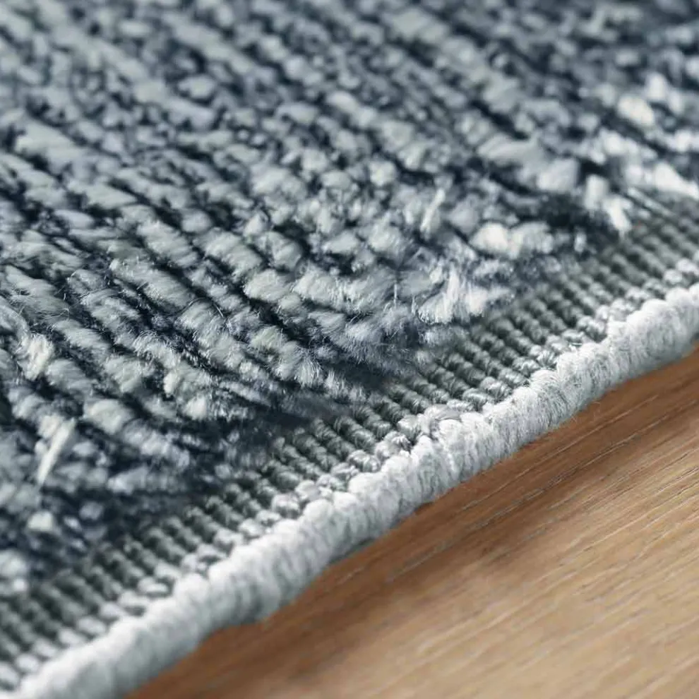 Farbiger und moderner Designteppich aus Baumwolle und Seide 2 Dimensionen - Zefiro