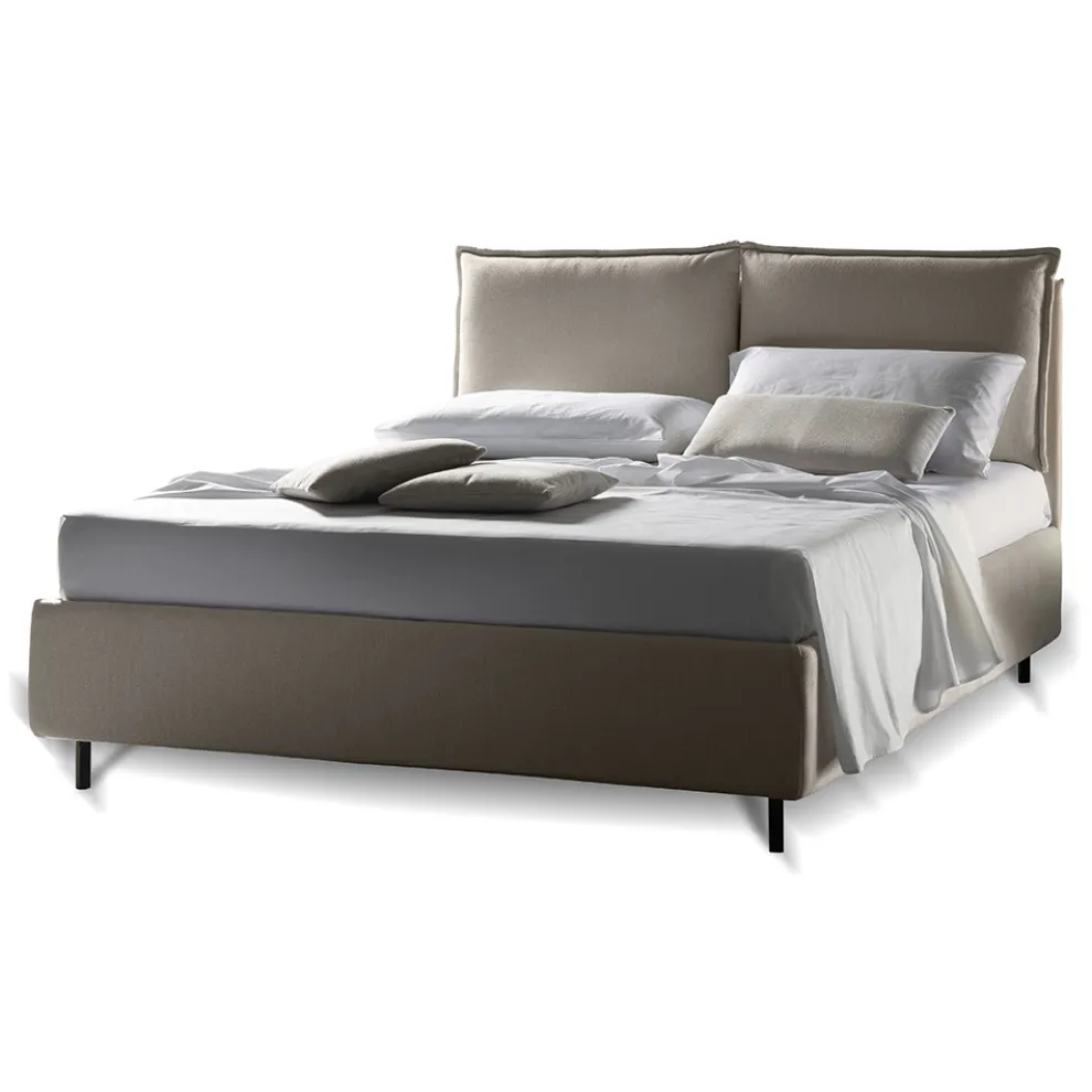 Doppelbett mit Aufbewahrungsbox Made in Italy - Ernesta