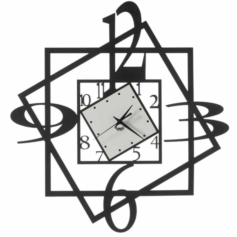 Geometrisches Design der modernen Eisenwanduhr Made in Italy - Procida