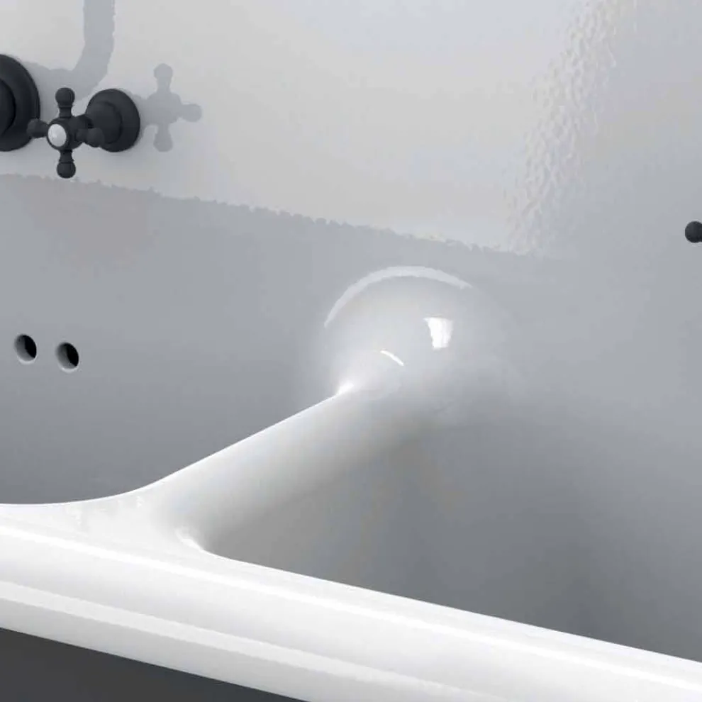 Jack Vintage Doppelwaschbecken aus Keramik an der Wand