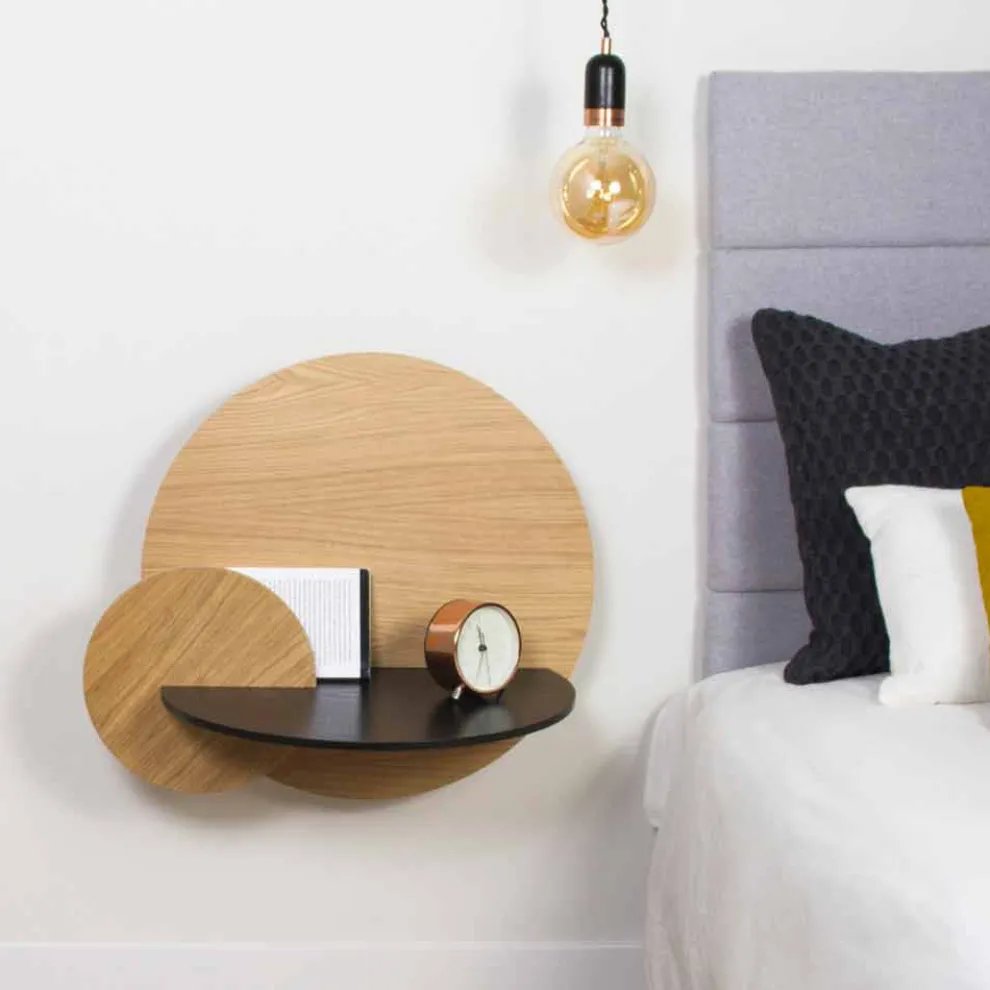 Modularer Nachttisch Elegantes Design aus Sperrholz mit verstecktem Fach - Bigno