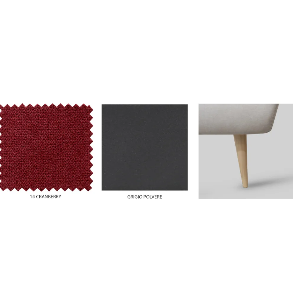 Doppelbett mit Eisenkopfteil und gepolstertem Bettrahmen, hergestellt in Italien – Kenzo