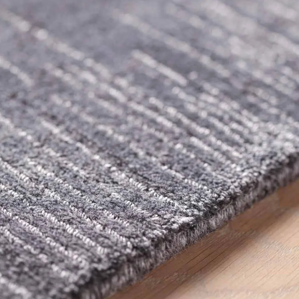 Großer und farbiger Teppich mit gestreiftem und modernem Design für Wohnzimmer - Prickle