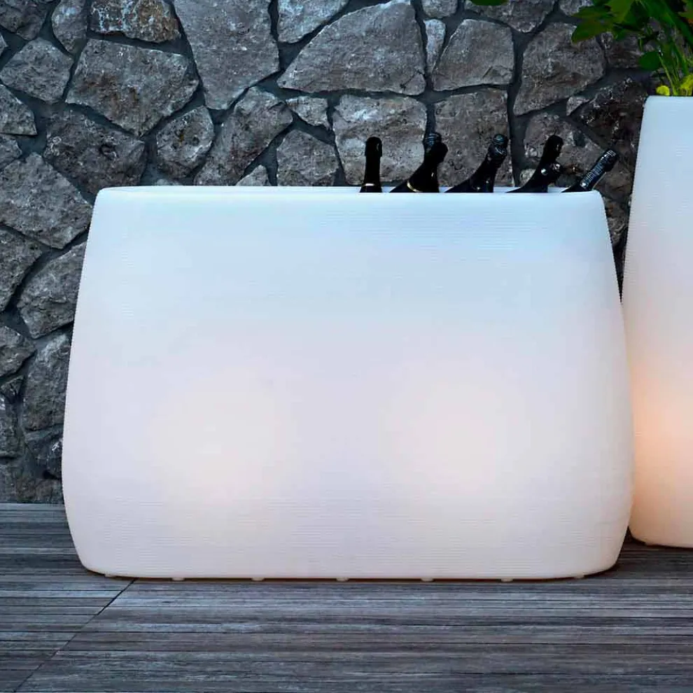 Pflanzgefäßvase aus leuchtendem Kunststoff, Design in 3 Größen, 2 Stück - Pandora von Myyour