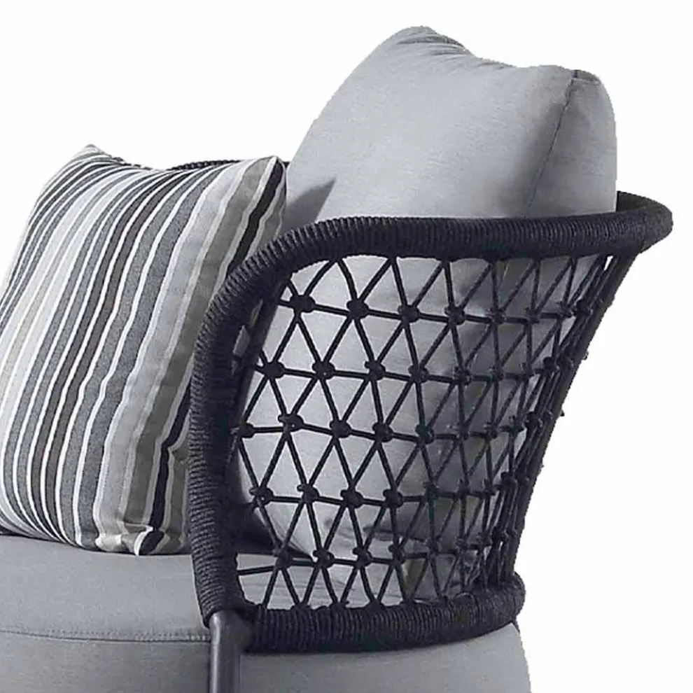 Gartensessel Gepolstert in wasserabweisendem Gummi mit Netzrückenlehne - Orosei