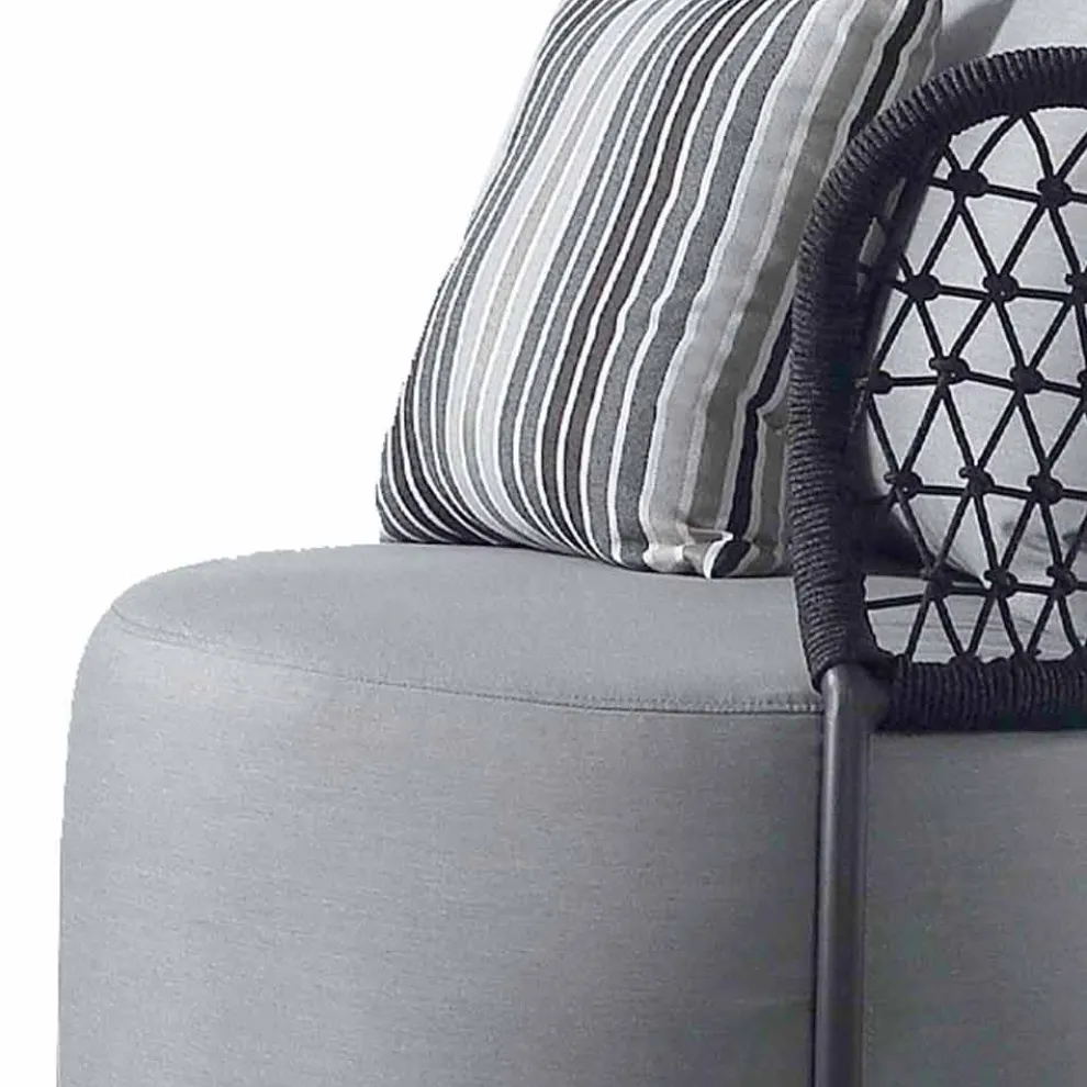 Gartensessel Gepolstert in wasserabweisendem Gummi mit Netzrückenlehne - Orosei