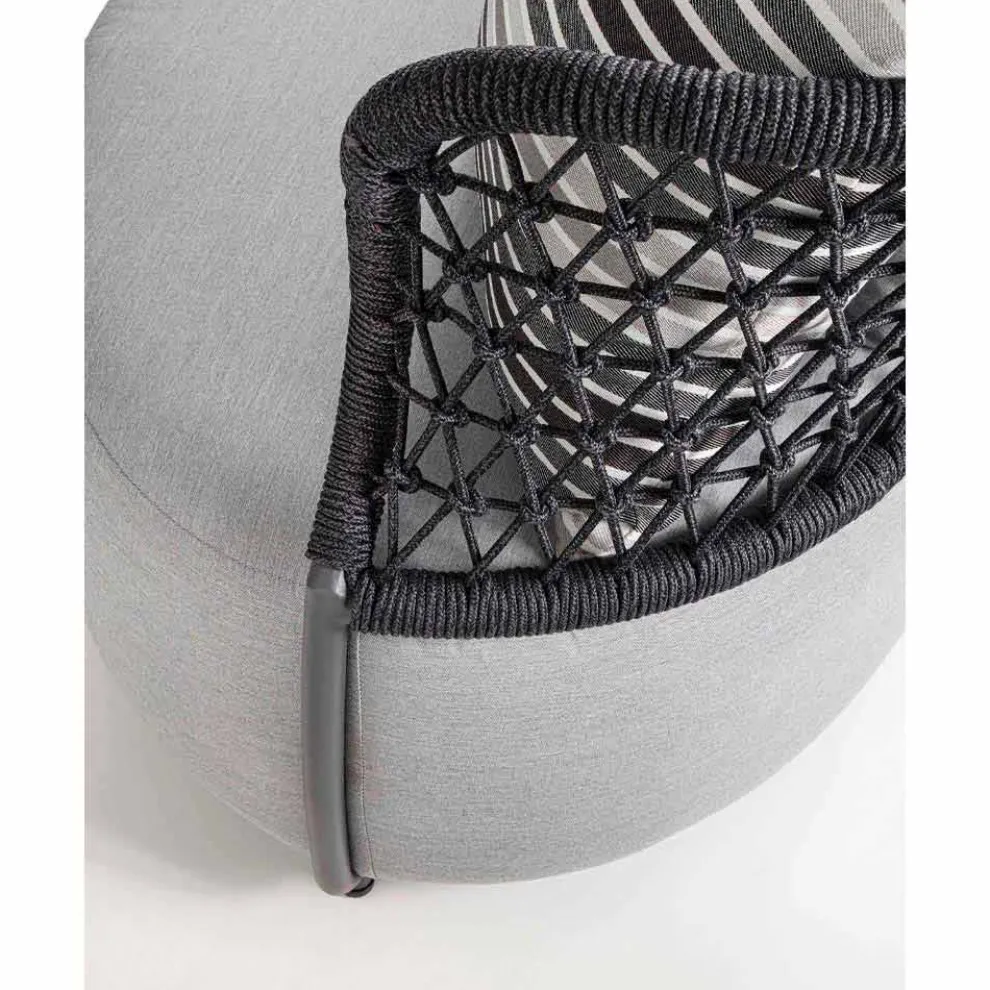 Gartensessel Gepolstert in wasserabweisendem Gummi mit Netzrückenlehne - Orosei