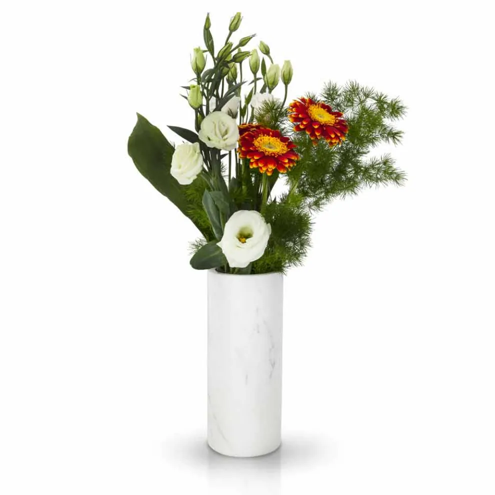 Weiße Carrara Marmor dekorative Vase Made in Italy Design - Nevea