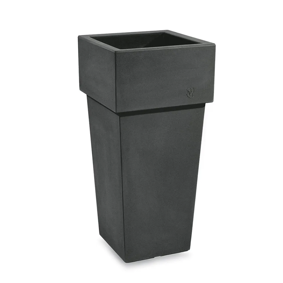 Quadratischer Gartentopf aus farbigem Polyethylen Made in Italy - Vidal