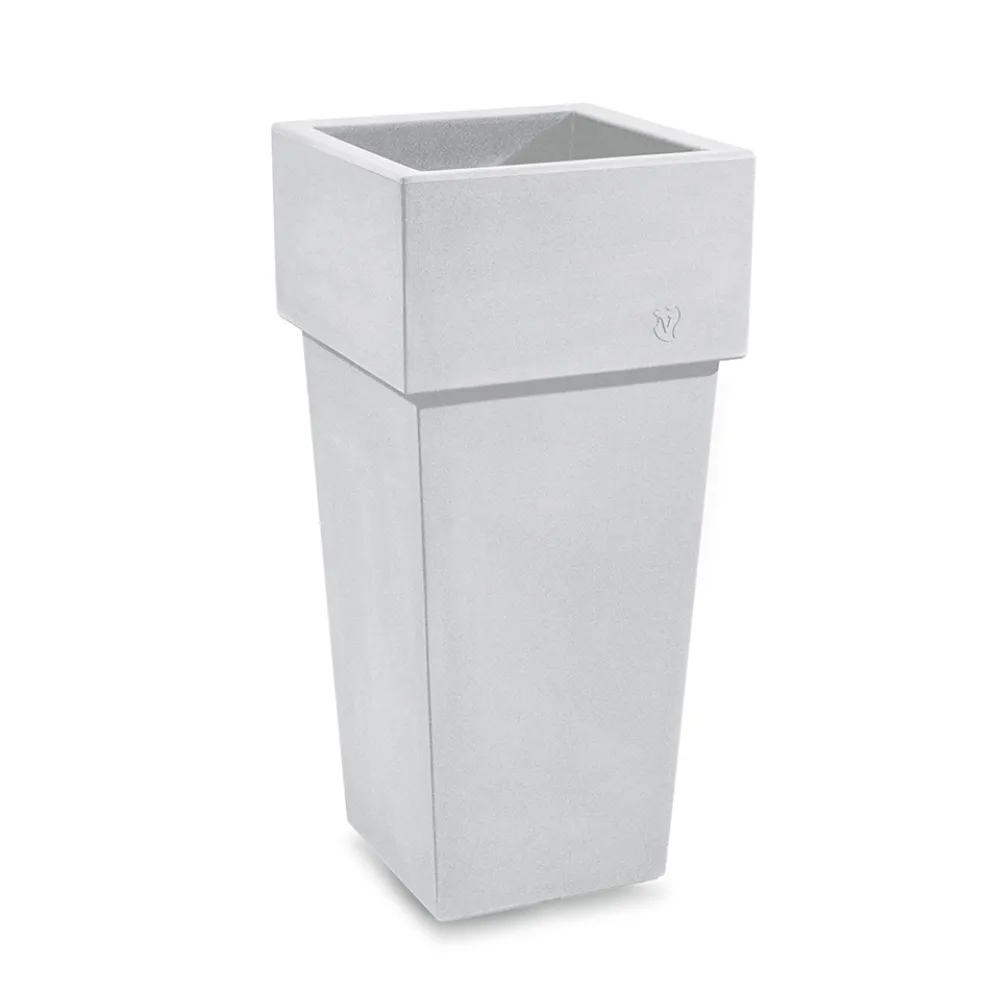 Quadratischer Gartentopf aus farbigem Polyethylen Made in Italy - Vidal