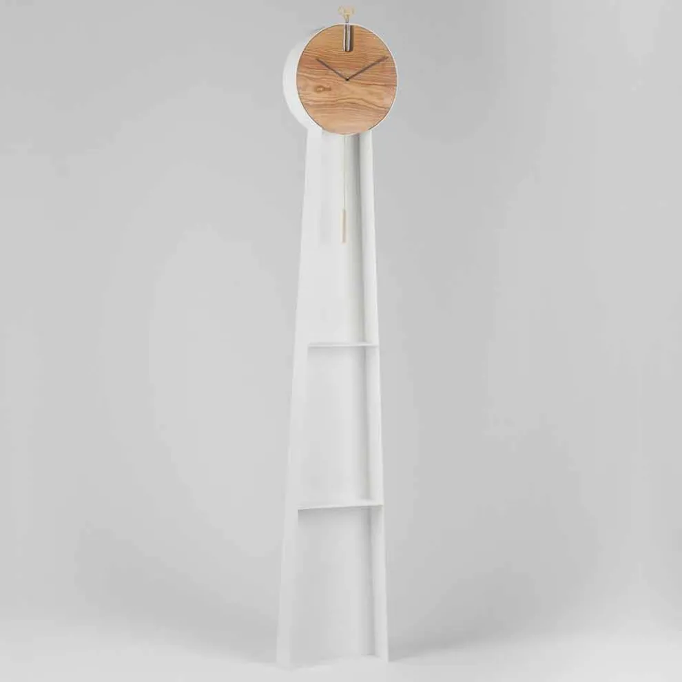 Design Pendeluhr mit Stahlkonstruktion Made in Italy - Pendolino