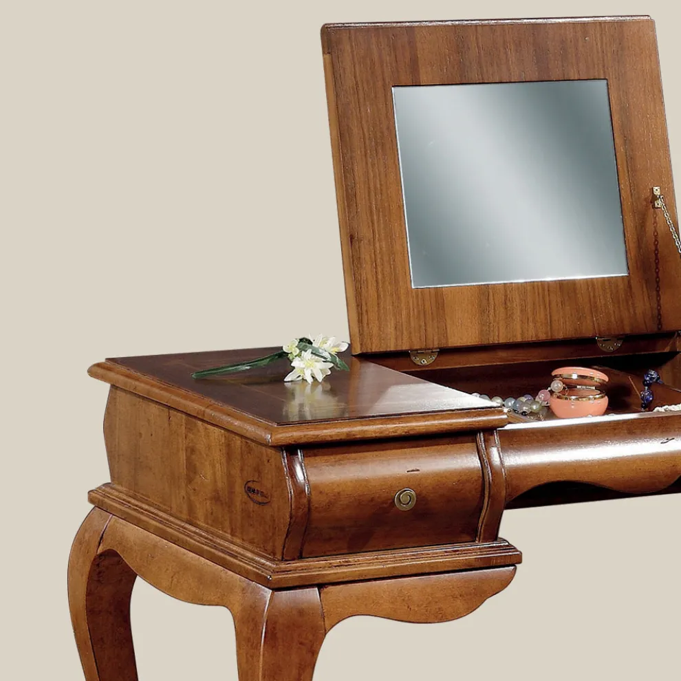 Klassischer Schminktisch aus Walnussholz Made in Italy - Hastings