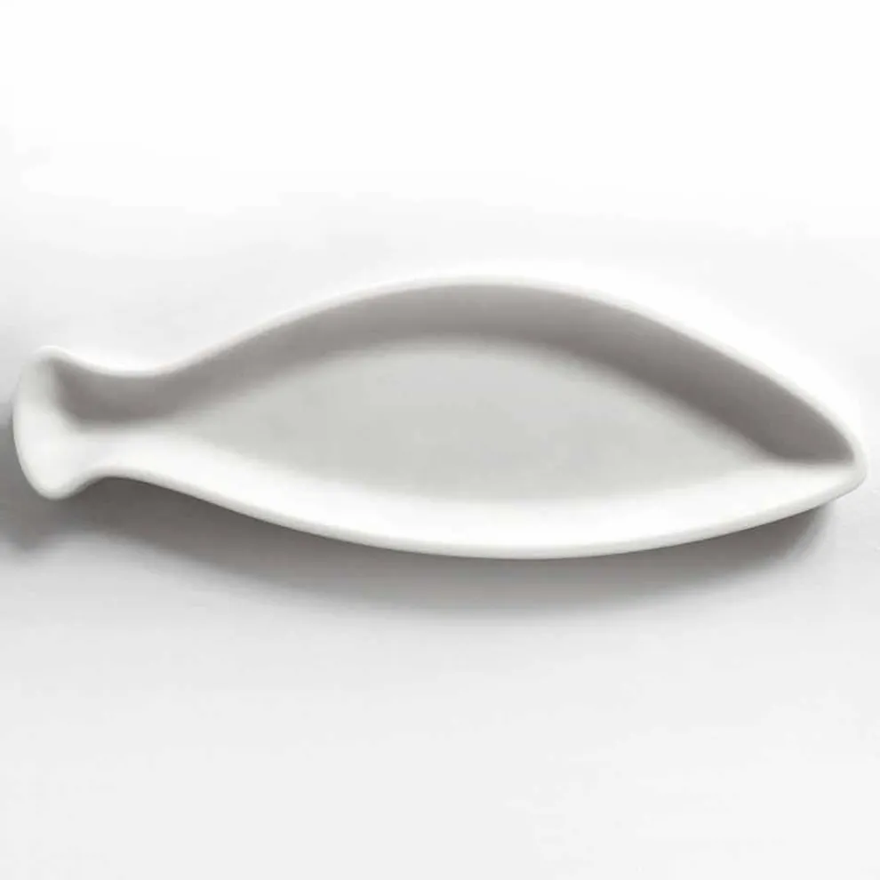 Küchentablett aus weißem Carrara-Marmor, handgefertigt in Italien - Fish