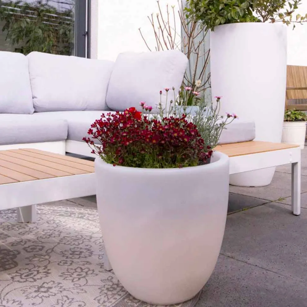 Design Beleuchtete Außen- und Innenvase aus farbigem Polyethylen - Svasostar