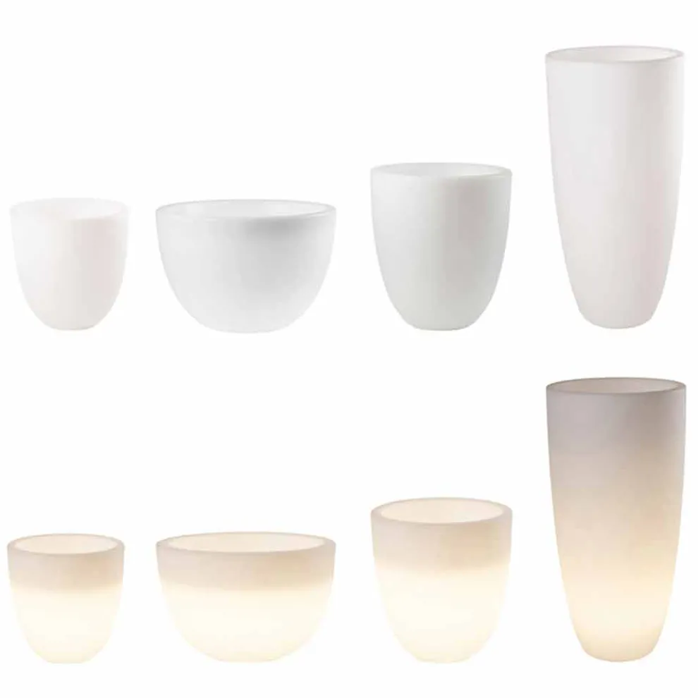 Design Beleuchtete Außen- und Innenvase aus farbigem Polyethylen - Svasostar