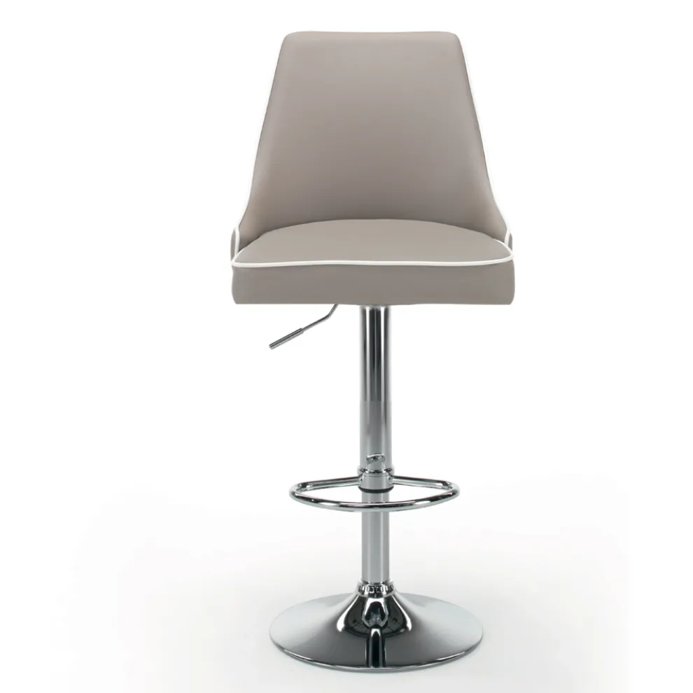 Küchenhocker aus Öko-Leder und verchromtem Stahl, hergestellt in Italien – Nirvana