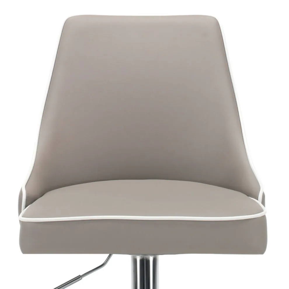 Küchenhocker aus Öko-Leder und verchromtem Stahl, hergestellt in Italien – Nirvana