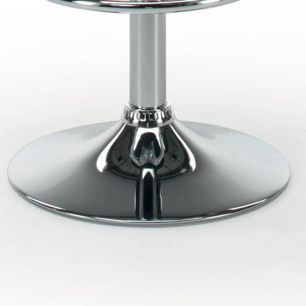 Küchenhocker aus Öko-Leder und verchromtem Stahl, hergestellt in Italien – Nirvana